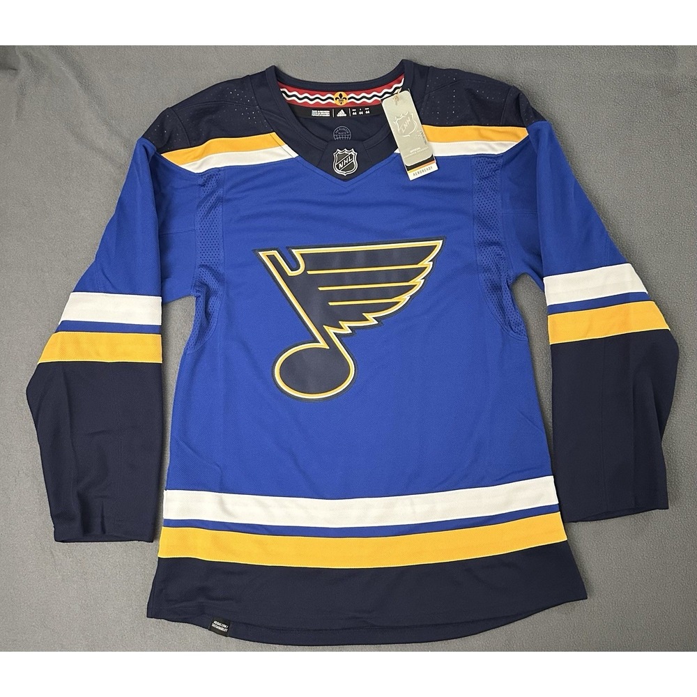 New Adidas Men's NHL Blue St Louis Blues NHL Home Authentic Jersey Sz 44